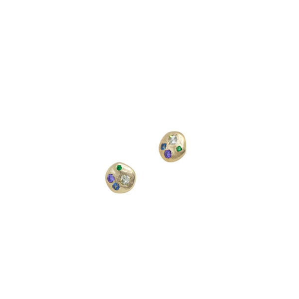 Orecchini Bottone Multicolor