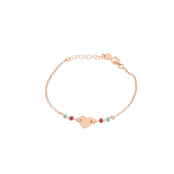 Bracciale Con Cuore E Perline