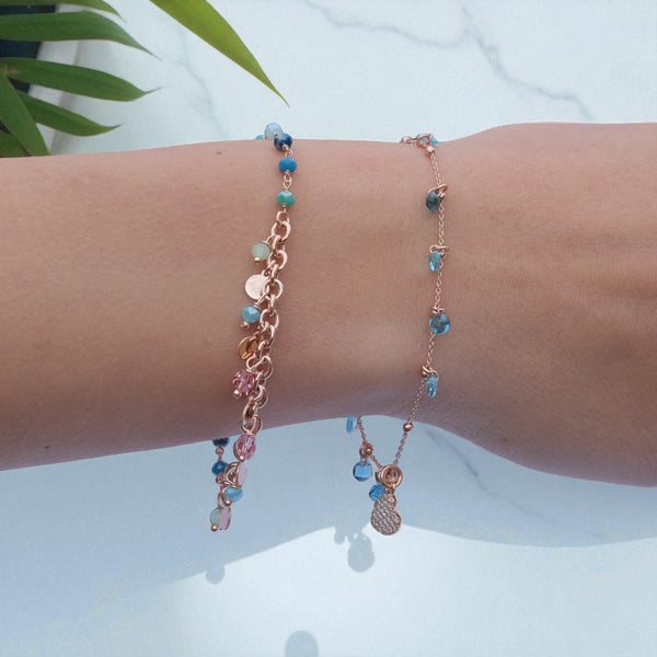 Bracciale Con Cristalli Blu