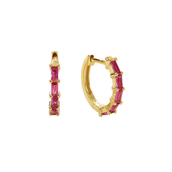 Orecchini Baguette Pink