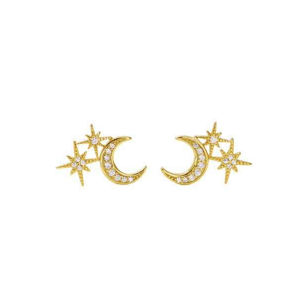 Orecchini Luna E Stelle