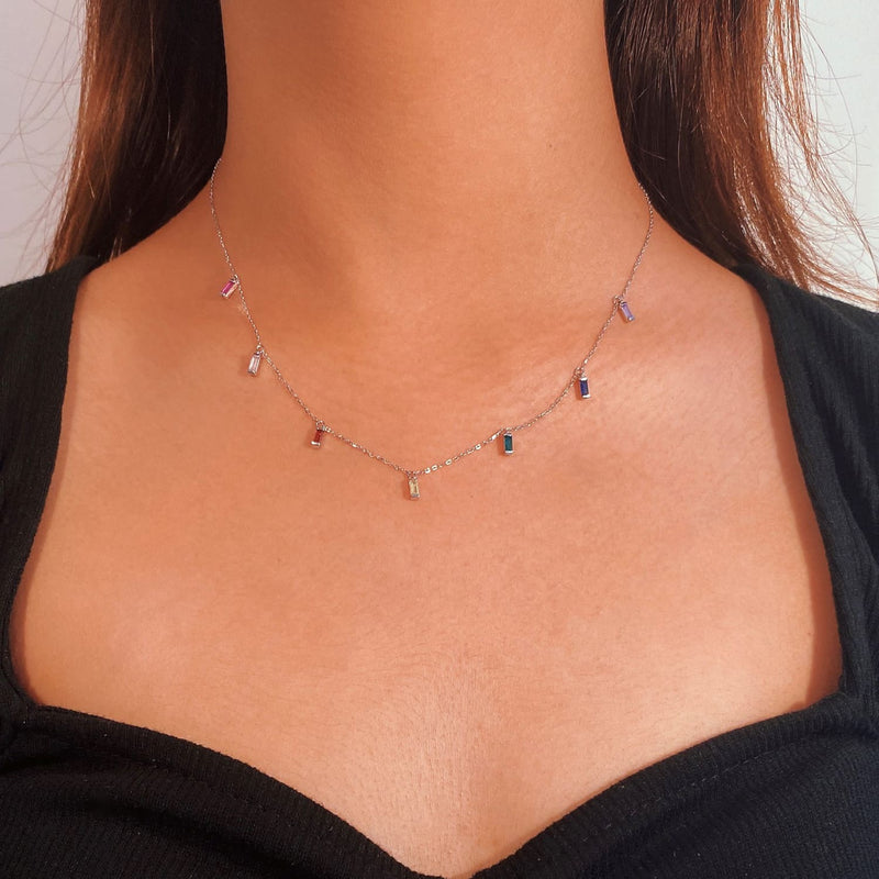 Collana Con Zirconi Pendenti