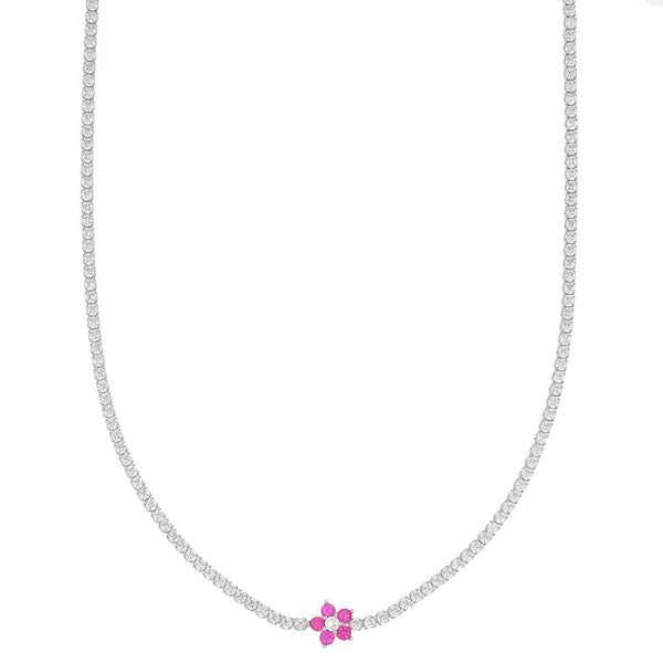 Girocollo Tennis Rosa