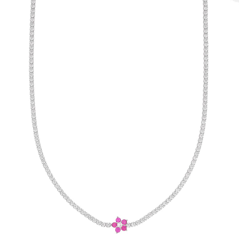 Girocollo Tennis Rosa