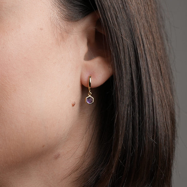 ORECCHINI PIETRA VIOLA PENDENTE