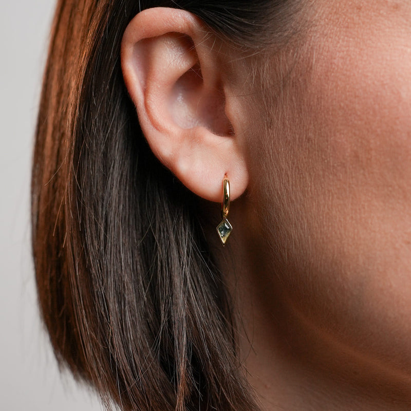 ORECCHINI PIETRA VERDE PENDENTE