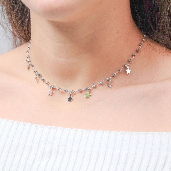 Collana Con Stelline E Pietre - MoreJewels.It